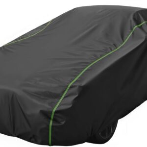 car Cover,300D&Soft Lining,Driver&Trunk Zipper,Withstand Wind,Car Cover Waterproof All Weather,Protect Vehicle Painting,Car Covers for Automobiles (Coupe/Cabrio, Silver-B1)