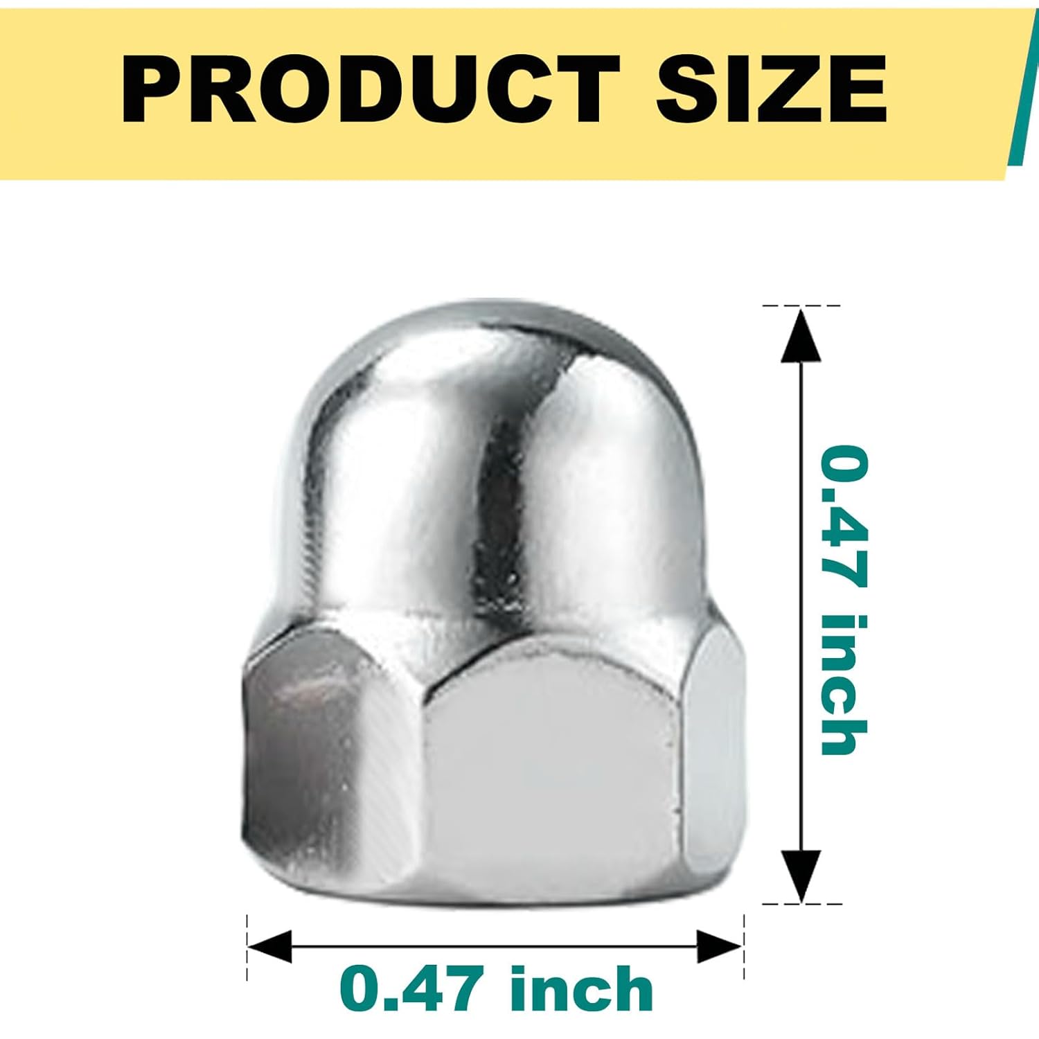 4 PCS License Plate Retainer Nuts Compatible with Volvo XC90/ V90/ V60/ S60/ S90 (Screws onto Existing Stud) - Tall Dome License Plate Screw Caps 316 Marine Grade Stainless Steel - Image 2