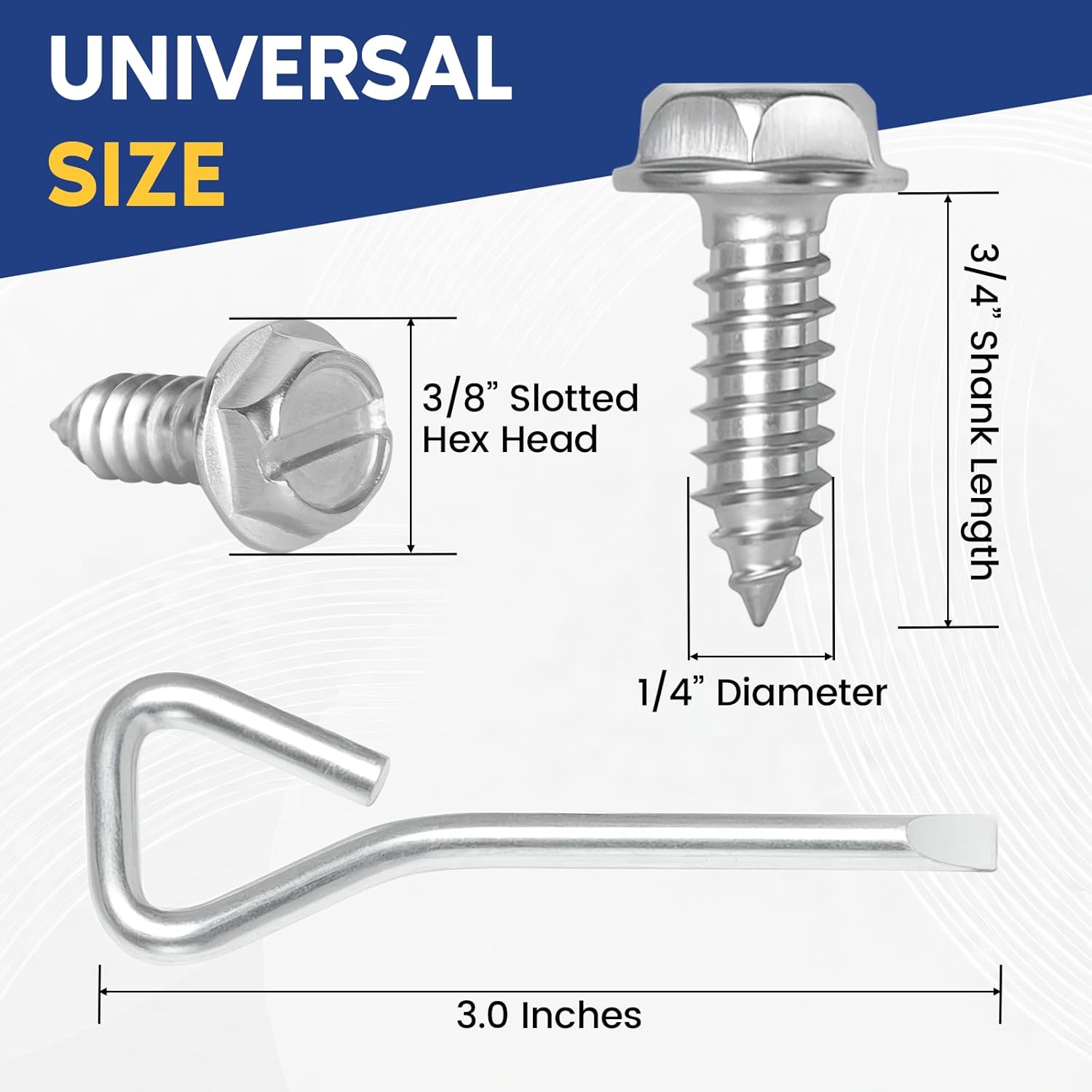 8PCS License Plate Screws for Car, Rustproof Stainless Steel Screws, License Plate Bolts, Stainless Fasteners for License Plates with Screwdriver (Silver, 8 PCS) - Image 2