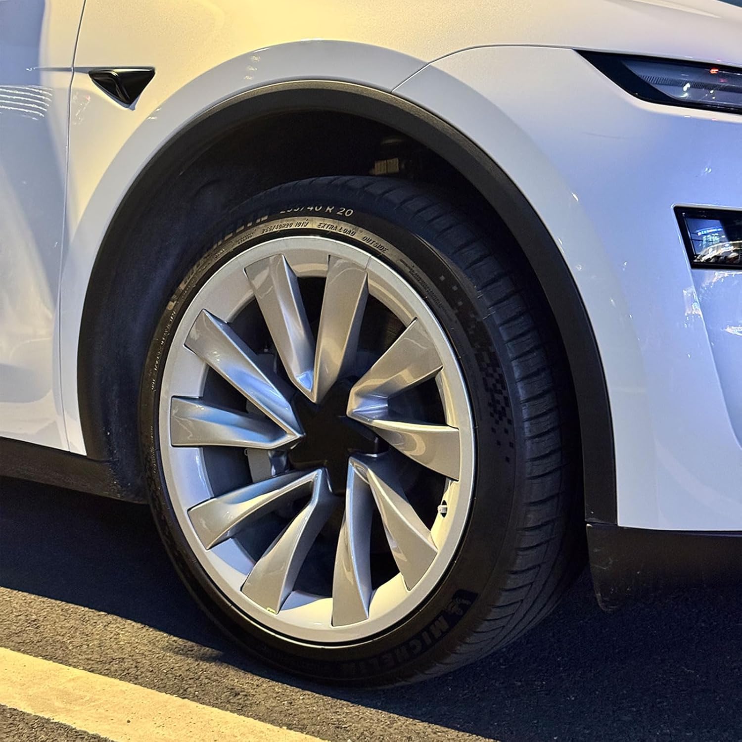 for Tesla Model Y 20 Inch Helix Wheel Rim Protector Hubcaps Helix Wheels Rim Cover Tire Trim Rings Silver 4Pcs Model Y Accessories - Image 4