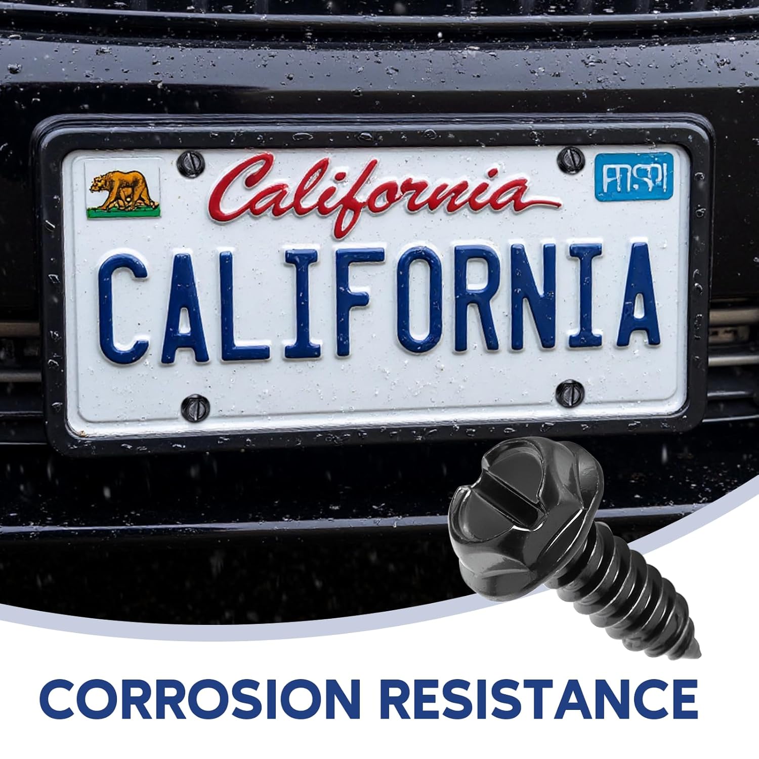 8PCS License Plate Screws for Car, Rustproof Stainless Steel Screws, License Plate Bolts, Stainless Fasteners for License Plates with Screwdriver (Silver, 8 PCS) - Image 5